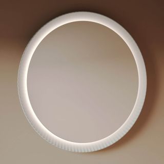 Зеркало Artceram Lord ACS018 01 00 рама керамическая с подсветкой белое